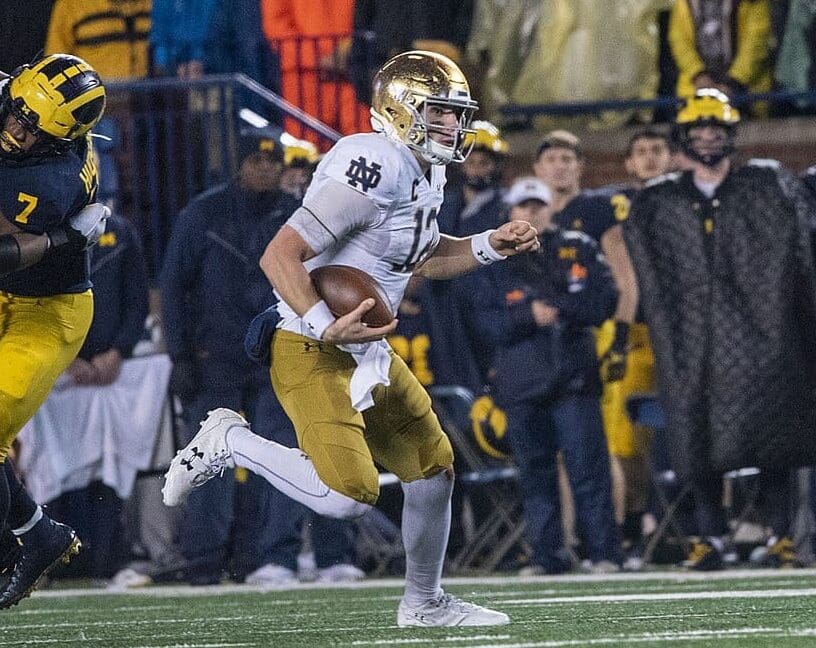 Ian Book of Notre Dame has signed with the New England Patriots