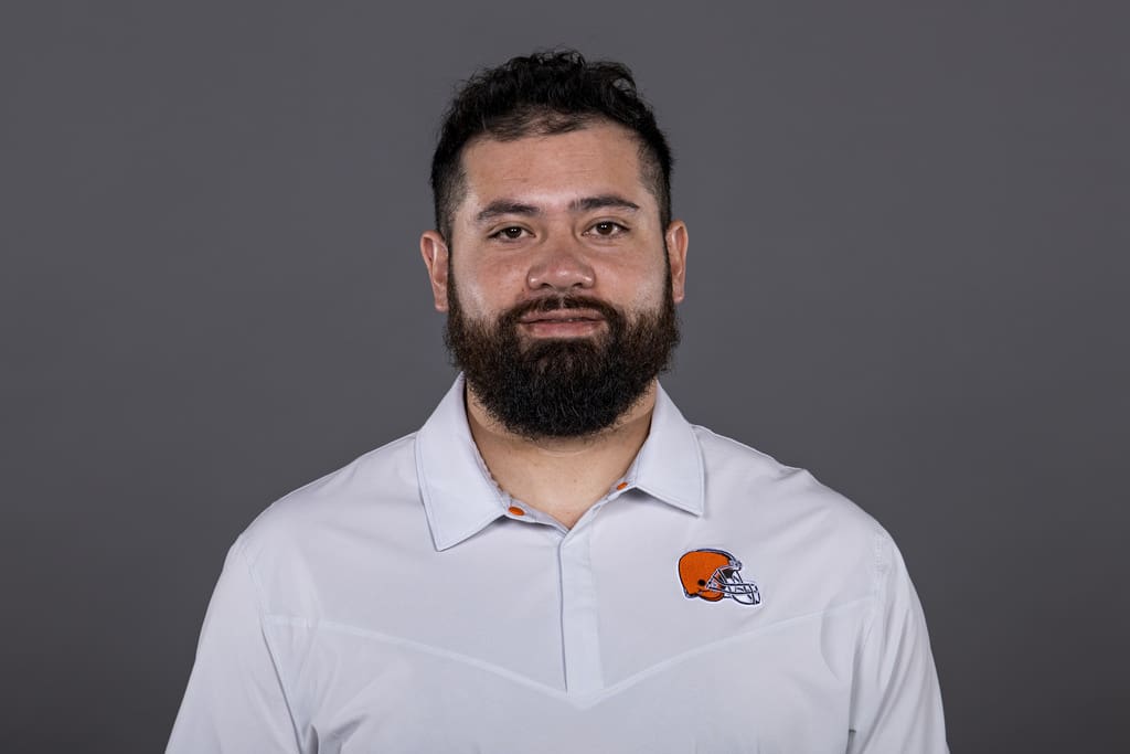 This is a 2023 photo of tight end coach T.C. McCartney of the Cleveland Browns NFL football team. This image reflects the Cleveland Browns active roster as of Thursday, April 13, 2023 when this image was taken. (AP Photo)