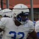 New England Patriots linebacker Ochaun Mathis, shown in training camp with the Los Angeles Rams