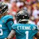 Jacksonville Jaguars running back Travis Etienne Jr. will be inactive for Week 7 against the New England Patriots